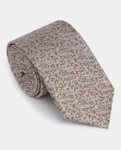 Abstract Print Silk Tie