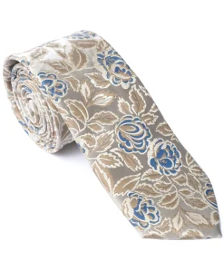 Biege Floral Tie