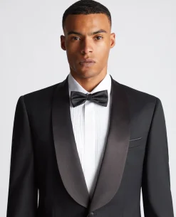 Black Plain Design Bow Tie