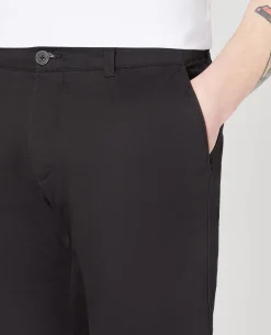 Black Slim Leg Cotton-Stretch Chinos