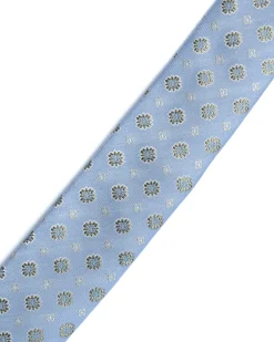 Blue Floral Silk Tie