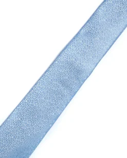 Blue Micro Pattern Print Tie