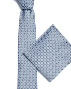 Blue Pattern Silk Tie