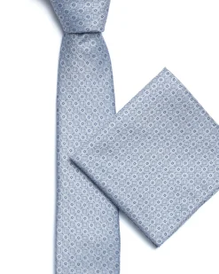 Blue Print Silk Tie