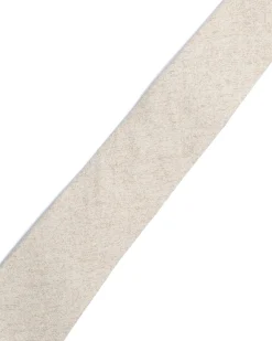 Brown Plain Cotton-Linen Tie
