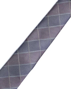 Burgundy Woven Check Tie