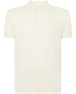 Cable Patterned Cotton Polo Shirt