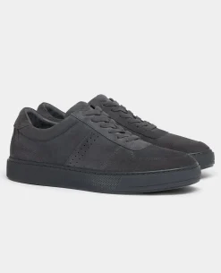 Charcoal Grey Suede Trainer