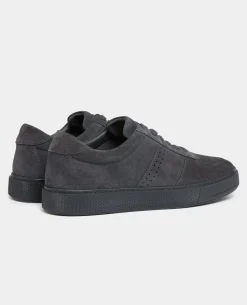 Charcoal Grey Suede Trainer