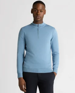 Cotton Half Zip Jumper