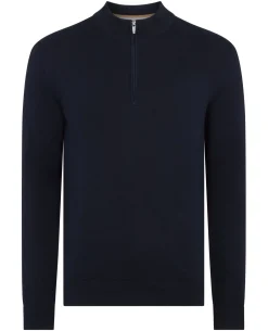 Cotton Half Zip Jumper