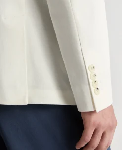 Cotton Stretch Blend Double-Breasted Jacket