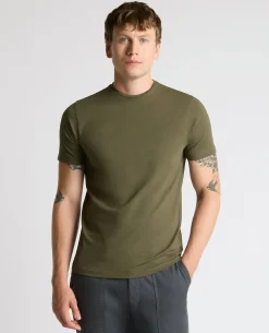 Cotton-Stretch Crew Neck T-Shirt