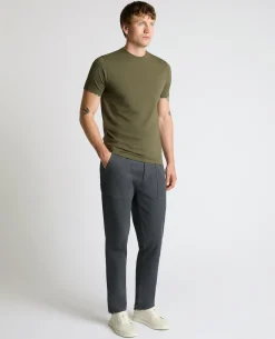 Cotton-Stretch Crew Neck T-Shirt