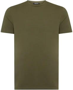 Cotton-Stretch Crew Neck T-Shirt