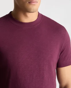 Crew Neck Slub Yarn Jersey T-Shirt