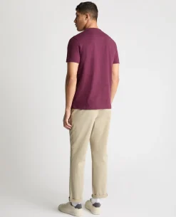 Crew Neck Slub Yarn Jersey T-Shirt