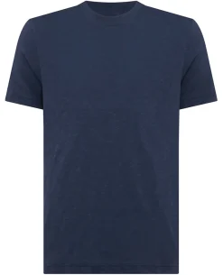 Crew Neck Slub Yarn Jersey T-Shirt