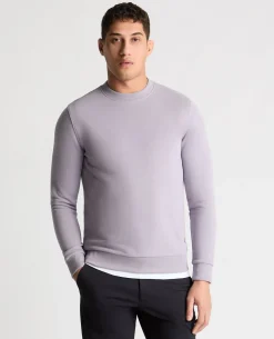 Crew Neck Terry Embroidered Sweatshirt