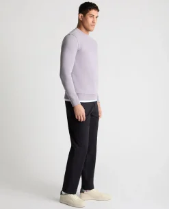 Crew Neck Terry Embroidered Sweatshirt