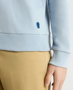 Crew Neck Terry Embroidered Sweatshirt