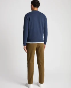 Crew Neck Terry Embroidered Sweatshirt