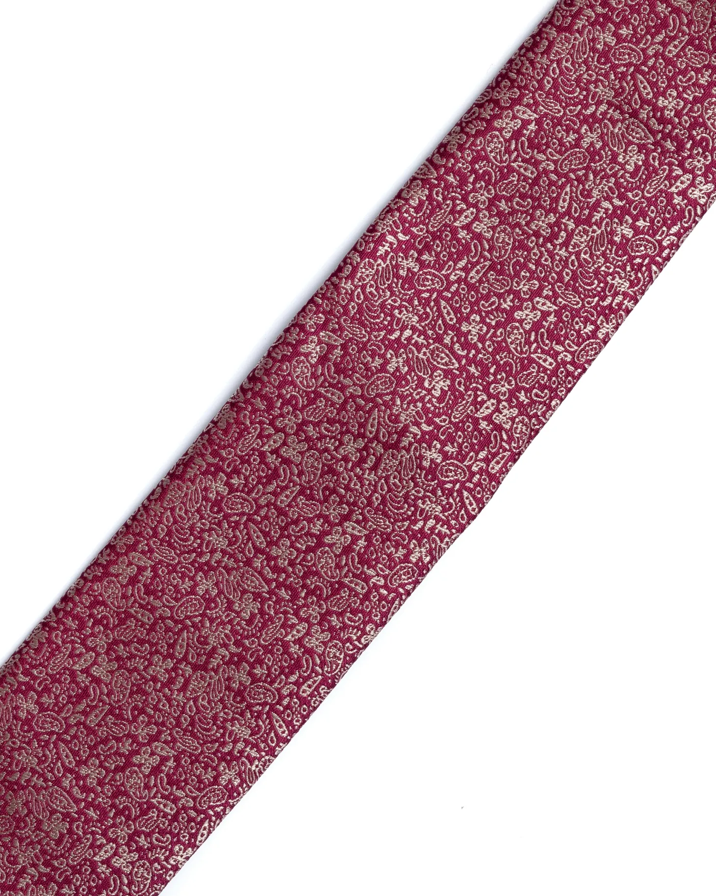 Dark Red Micro Pattern Print Tie