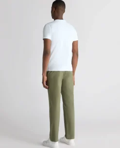 Green Straight Leg Cotton Stretch Chino