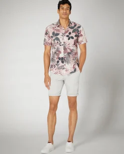 Grey Slim Leg Cotton-Stretch Chino Short