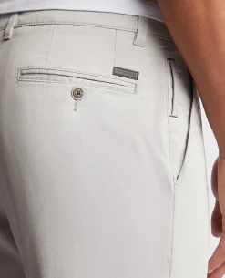 Grey Slim Leg Cotton-Stretch Chinos