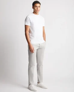Grey Slim Leg Cotton-Stretch Chinos