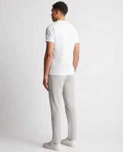 Grey Slim Leg Cotton-Stretch Chinos