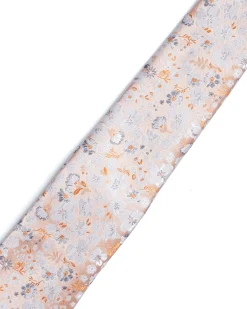 Ivory Floral Print Tie
