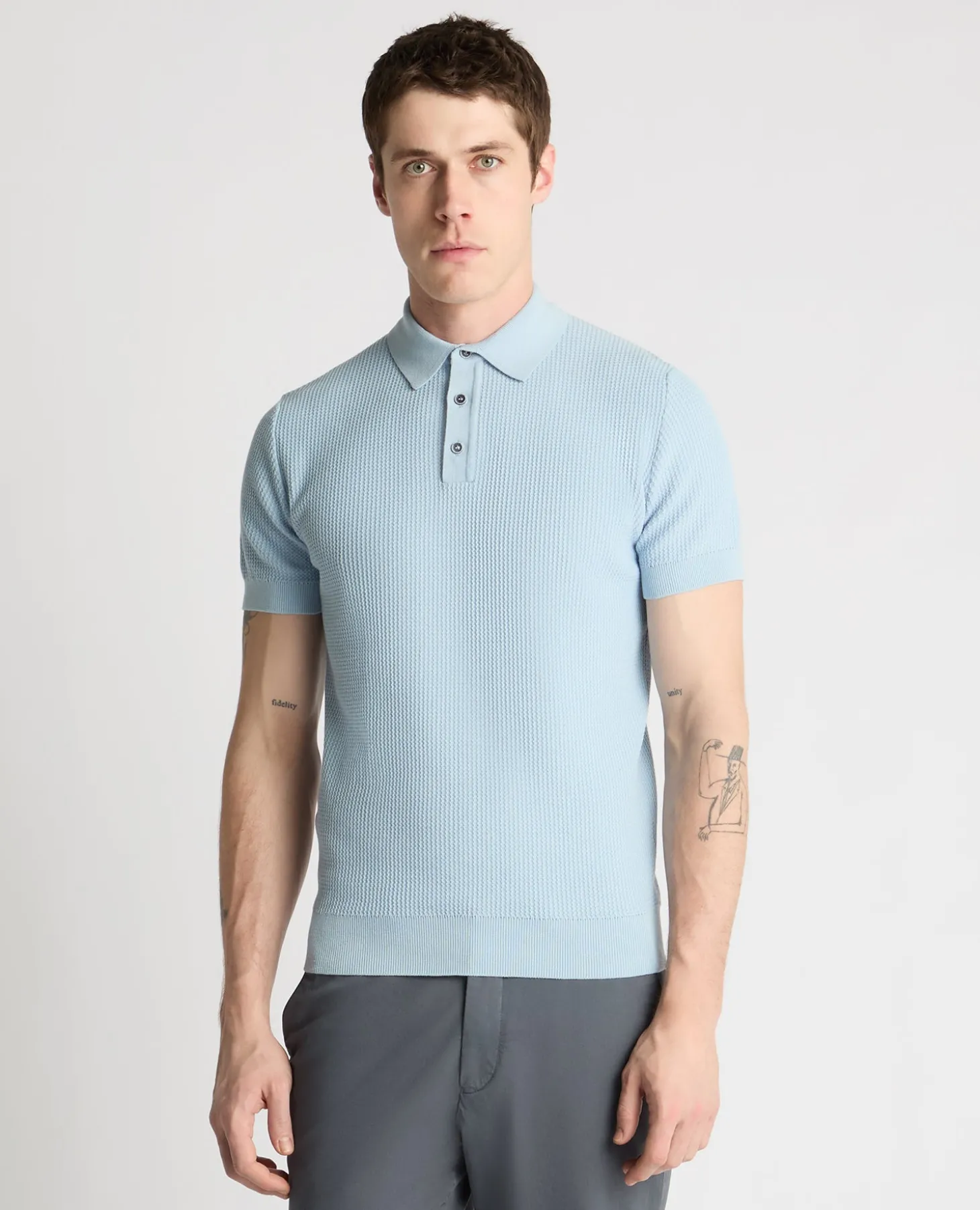 Knitted Cotton Polo Shirt