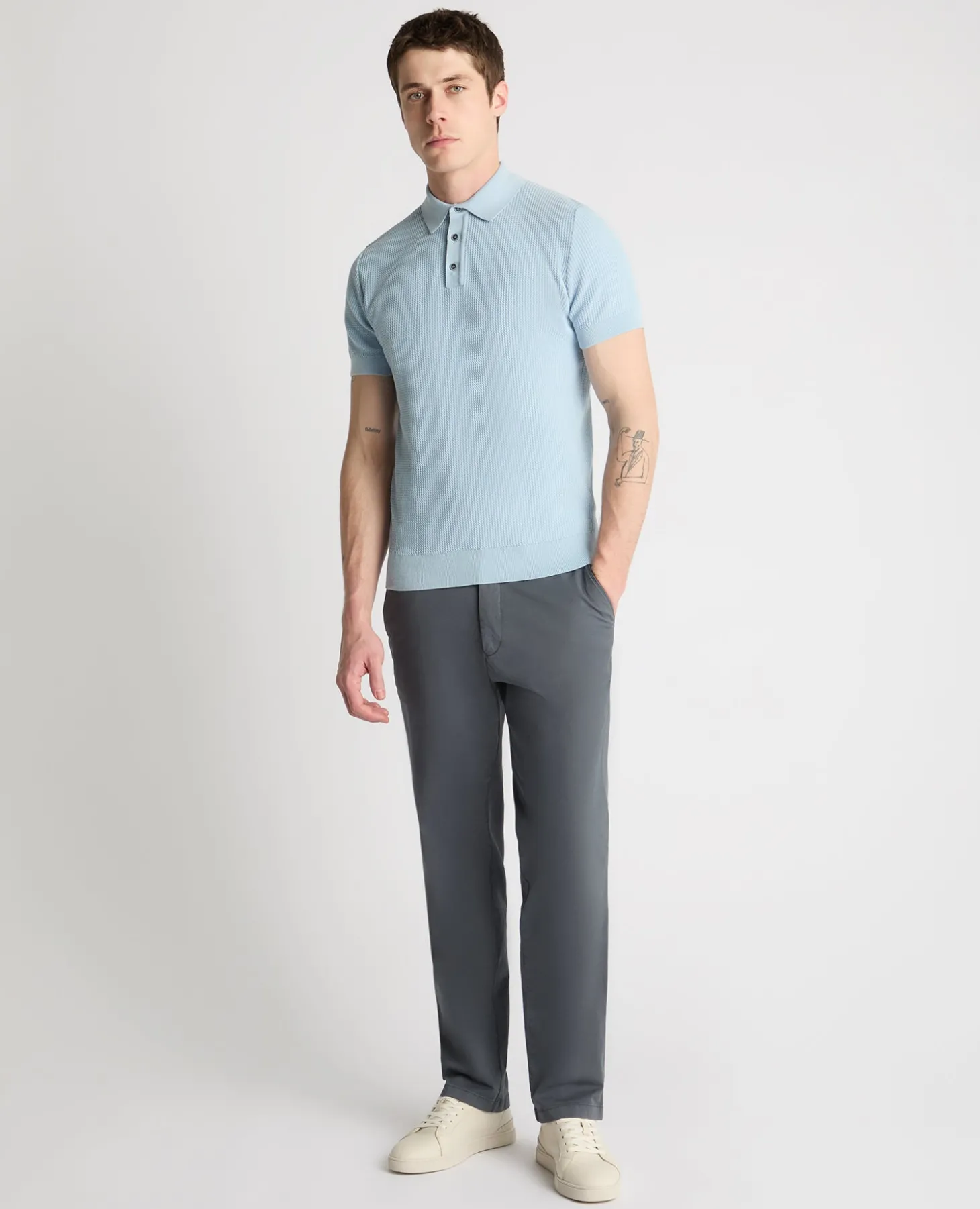 Knitted Cotton Polo Shirt