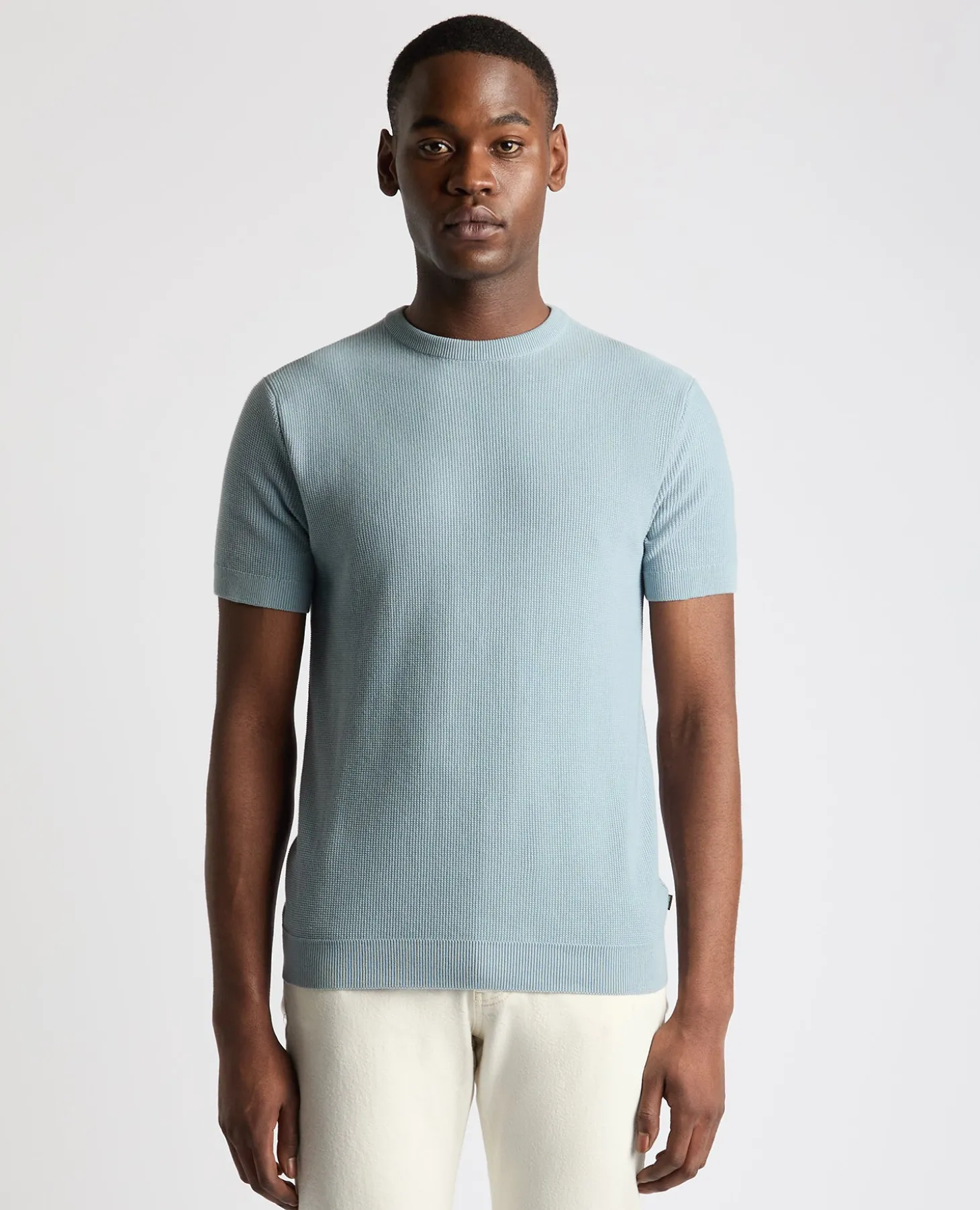 Knitted Crew Neck T-Shirt