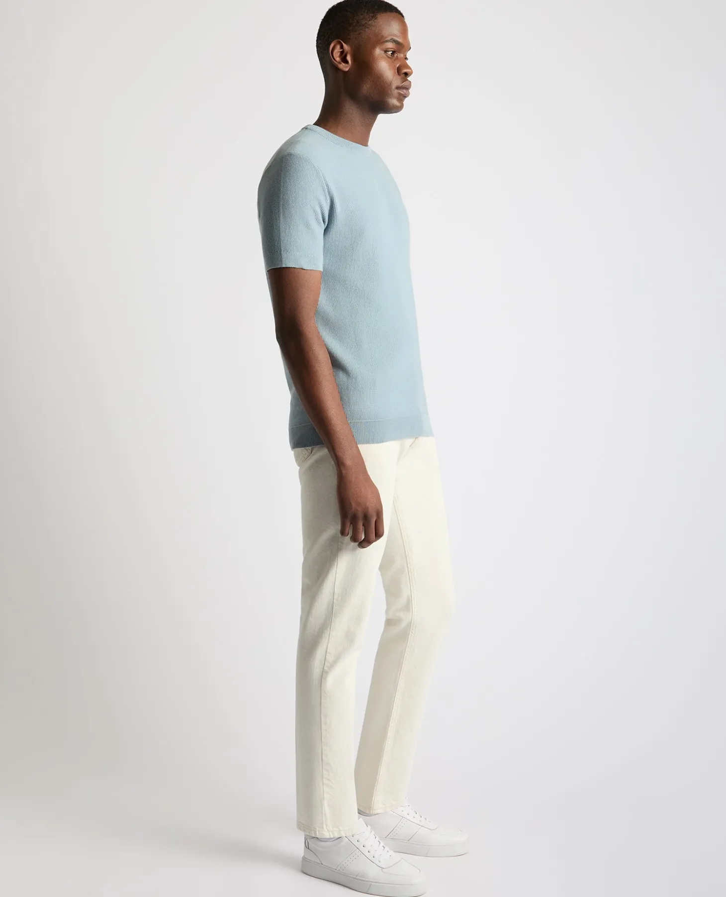 Knitted Crew Neck T-Shirt