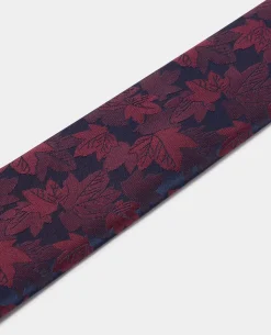 Leaf Cluster Print Tie