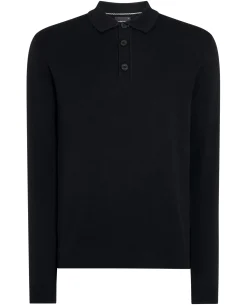 Long Sleeve Cotton Knit Polo