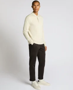 Long Sleeve Cotton Knit Polo