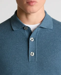 Long Sleeve Cotton Knit Polo