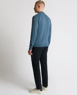 Long Sleeve Cotton Knit Polo