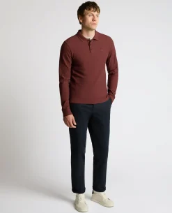 Long-Sleeve Cotton Polo