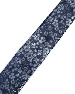 Navy Floral Print Tie
