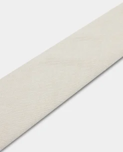 Navy Plain Linen Blend Tie