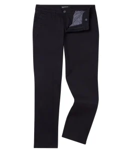 Navy Straight Leg Cotton Stretch Chino