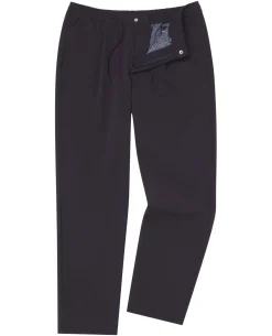 Navy Straight Leg Stretch Trousers