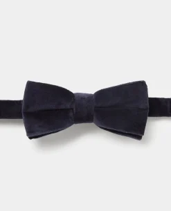 Navy Velvet Bow Tie