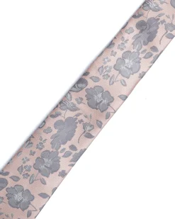 Pink Floral Print Tie