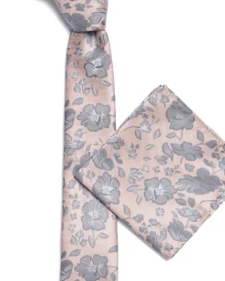 Pink Floral Print Tie